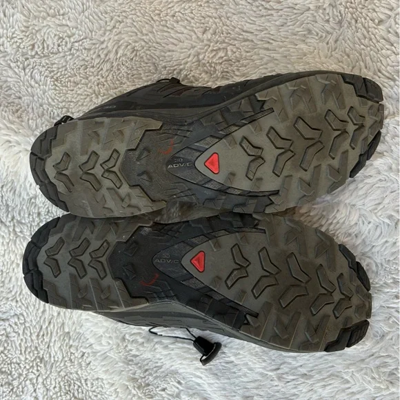 SALOMON WIDE GORE-TEX Trail Running Shoes in Black / Phantom / Pewter Size